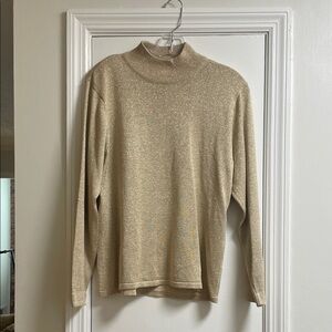 Talbots Metallic Beige Sweater
